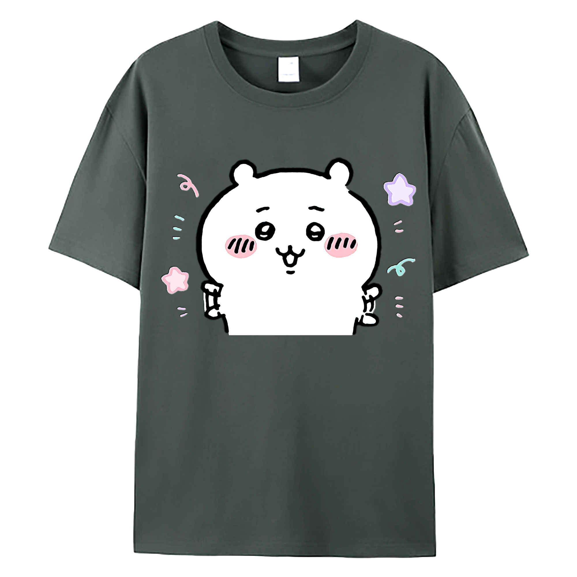（画像用） ちいかわ ちいかわ Chii-kawa chiikawa 綿100％ メンズ半袖Tシャツ｜肌触りやわらか＆通気性